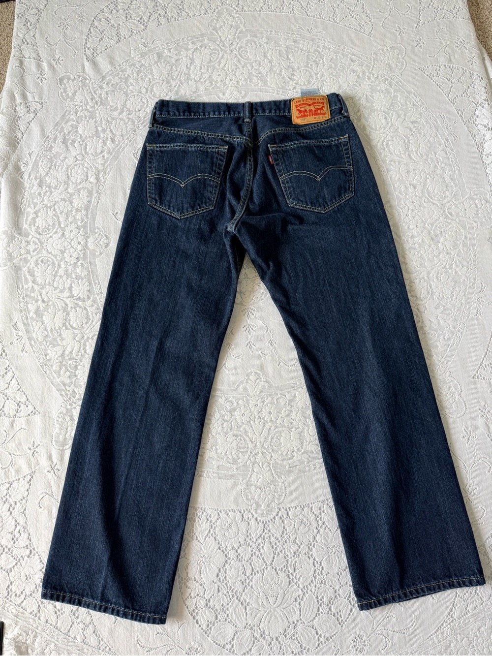 Levi's Men's 559 Dark Blue 100% Cotton Relaxed Straight-Leg Jeans‎ 33x30